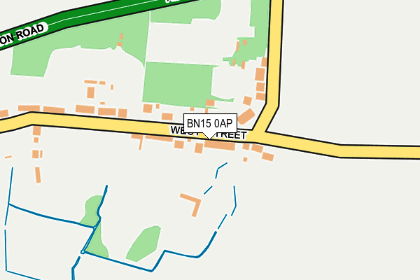BN15 0AP map - OS OpenMap – Local (Ordnance Survey)