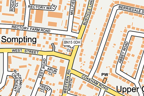 BN15 0DH map - OS OpenMap – Local (Ordnance Survey)