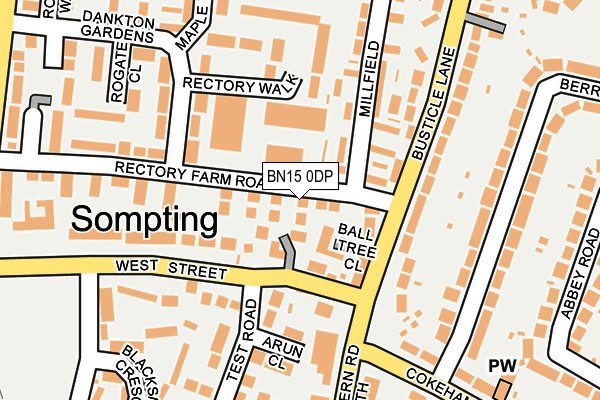 BN15 0DP map - OS OpenMap – Local (Ordnance Survey)