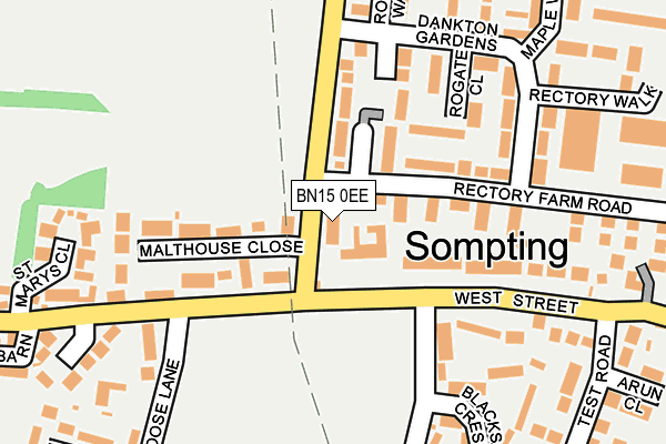 BN15 0EE map - OS OpenMap – Local (Ordnance Survey)