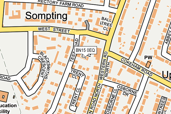 BN15 0EQ map - OS OpenMap – Local (Ordnance Survey)