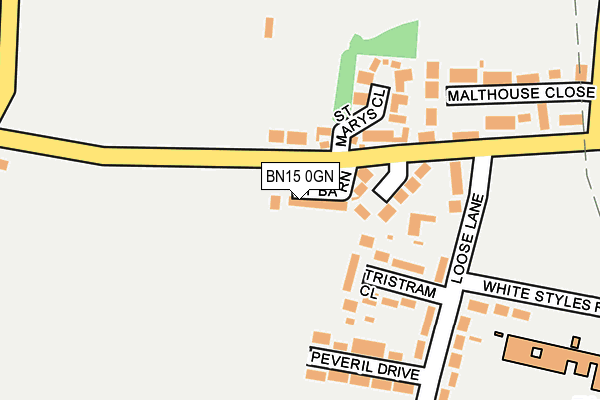 BN15 0GN map - OS OpenMap – Local (Ordnance Survey)
