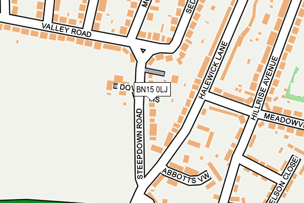 BN15 0LJ map - OS OpenMap – Local (Ordnance Survey)