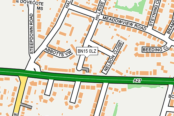BN15 0LZ map - OS OpenMap – Local (Ordnance Survey)