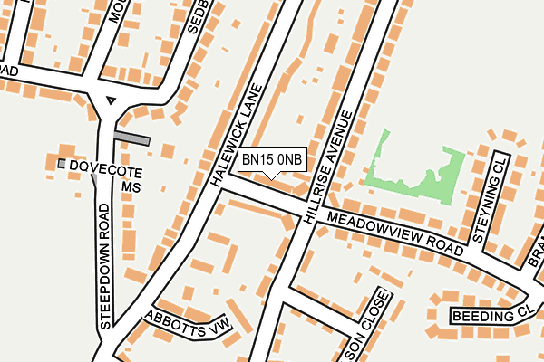 BN15 0NB map - OS OpenMap – Local (Ordnance Survey)