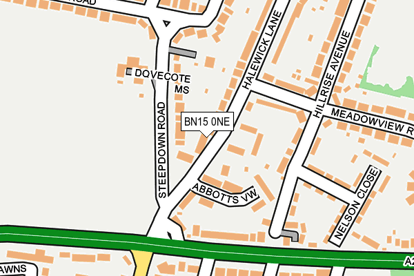 BN15 0NE map - OS OpenMap – Local (Ordnance Survey)