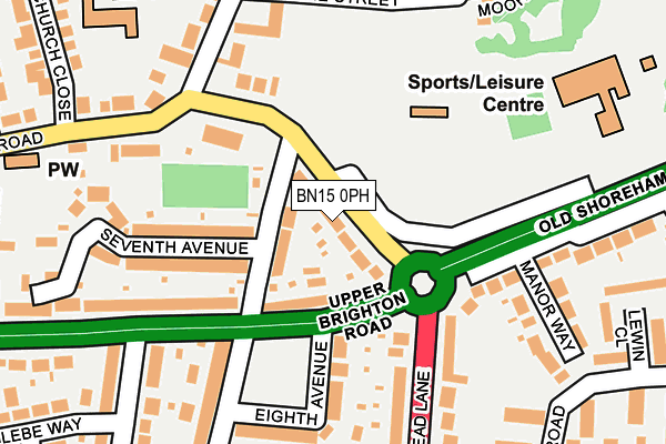 BN15 0PH map - OS OpenMap – Local (Ordnance Survey)