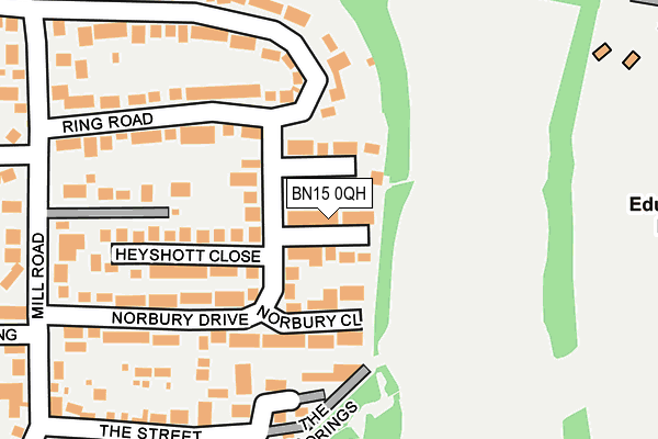BN15 0QH map - OS OpenMap – Local (Ordnance Survey)