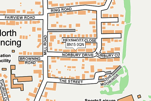 BN15 0QN map - OS OpenMap – Local (Ordnance Survey)