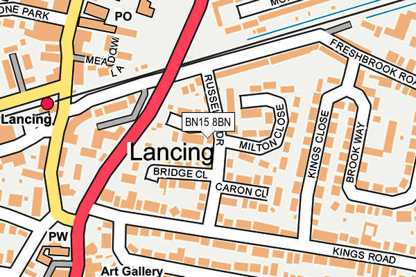 BN15 8BN map - OS OpenMap – Local (Ordnance Survey)