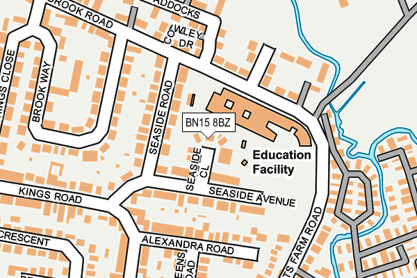 BN15 8BZ map - OS OpenMap – Local (Ordnance Survey)