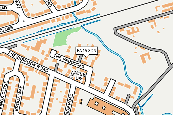 BN15 8DN map - OS OpenMap – Local (Ordnance Survey)