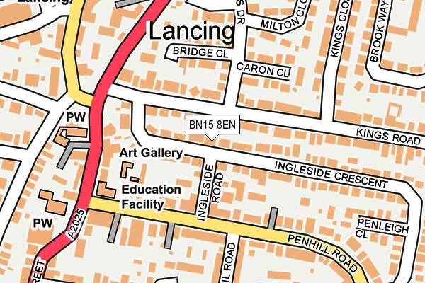 BN15 8EN map - OS OpenMap – Local (Ordnance Survey)
