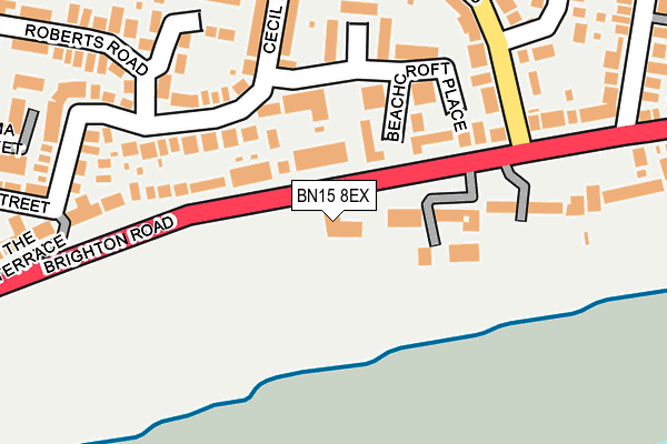 BN15 8EX map - OS OpenMap – Local (Ordnance Survey)