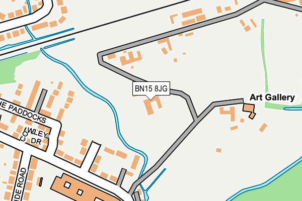 BN15 8JG map - OS OpenMap – Local (Ordnance Survey)