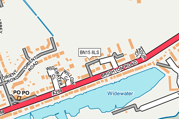 BN15 8LS map - OS OpenMap – Local (Ordnance Survey)