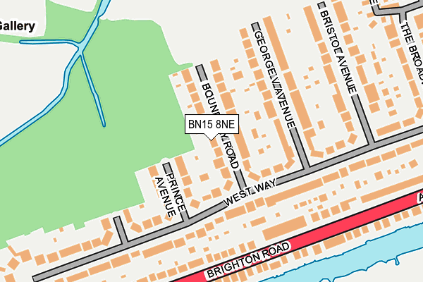 BN15 8NE map - OS OpenMap – Local (Ordnance Survey)
