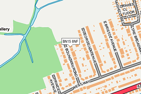 BN15 8NF map - OS OpenMap – Local (Ordnance Survey)