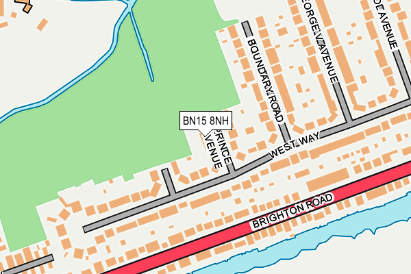 BN15 8NH map - OS OpenMap – Local (Ordnance Survey)