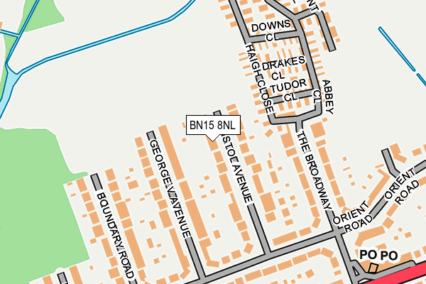 BN15 8NL map - OS OpenMap – Local (Ordnance Survey)
