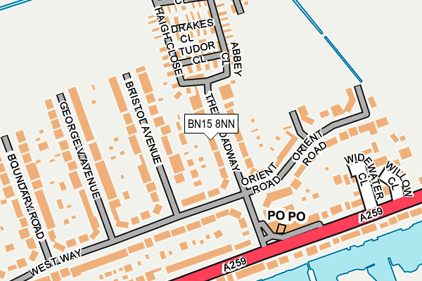 BN15 8NN map - OS OpenMap – Local (Ordnance Survey)