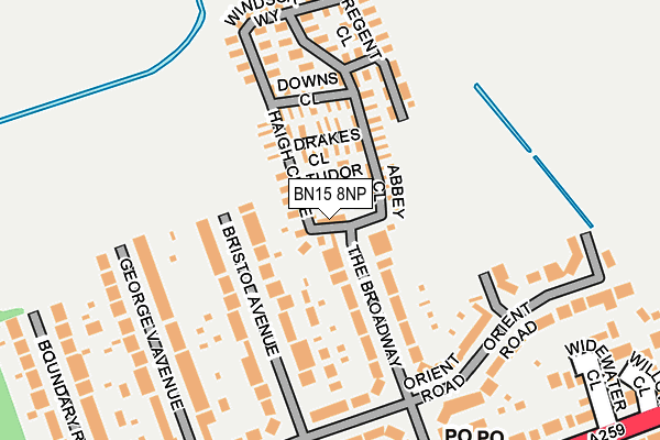 BN15 8NP map - OS OpenMap – Local (Ordnance Survey)