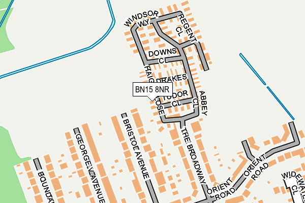 BN15 8NR map - OS OpenMap – Local (Ordnance Survey)