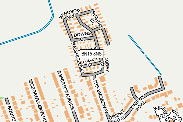 BN15 8NS map - OS OpenMap – Local (Ordnance Survey)