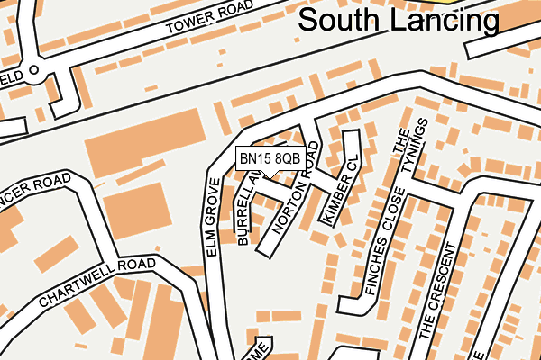 BN15 8QB map - OS OpenMap – Local (Ordnance Survey)