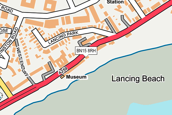BN15 8RH map - OS OpenMap – Local (Ordnance Survey)