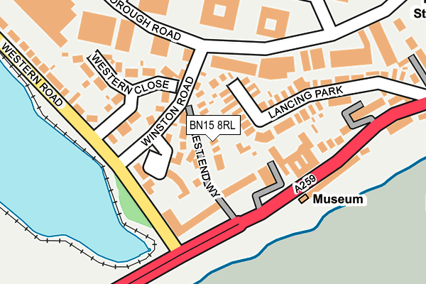 BN15 8RL map - OS OpenMap – Local (Ordnance Survey)