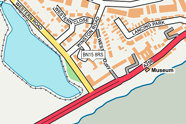 BN15 8RS map - OS OpenMap – Local (Ordnance Survey)