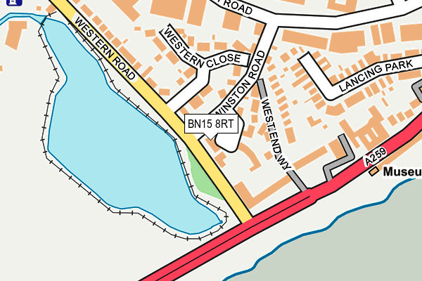 BN15 8RT map - OS OpenMap – Local (Ordnance Survey)