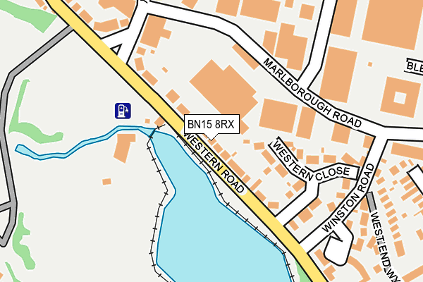BN15 8RX map - OS OpenMap – Local (Ordnance Survey)