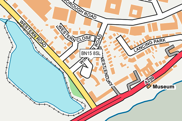 BN15 8SL map - OS OpenMap – Local (Ordnance Survey)