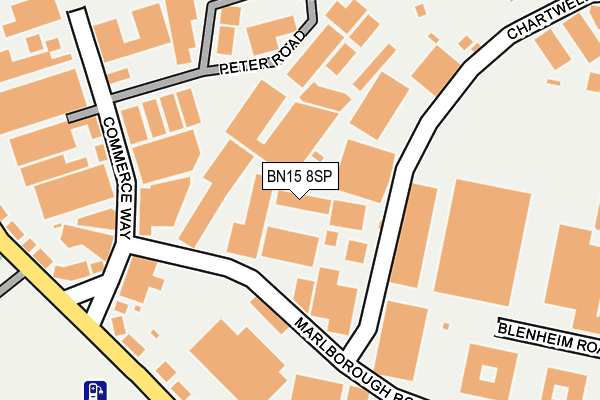 BN15 8SP map - OS OpenMap – Local (Ordnance Survey)