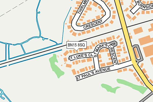 BN15 8SQ map - OS OpenMap – Local (Ordnance Survey)