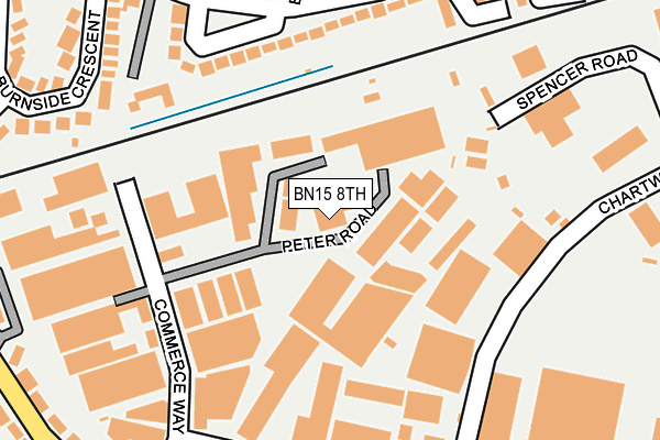 BN15 8TH map - OS OpenMap – Local (Ordnance Survey)