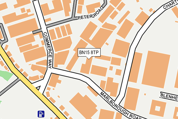 BN15 8TP map - OS OpenMap – Local (Ordnance Survey)