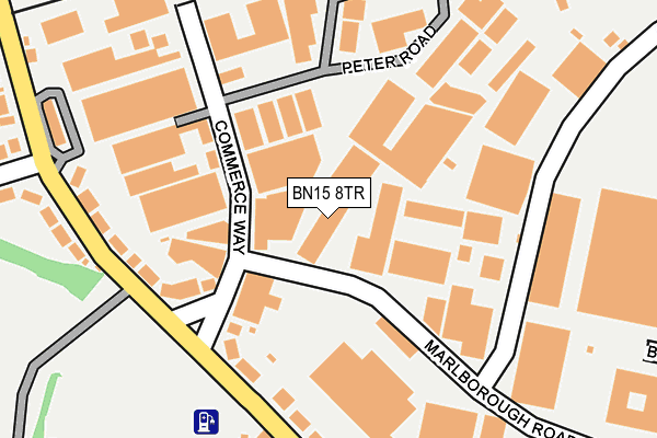 BN15 8TR map - OS OpenMap – Local (Ordnance Survey)
