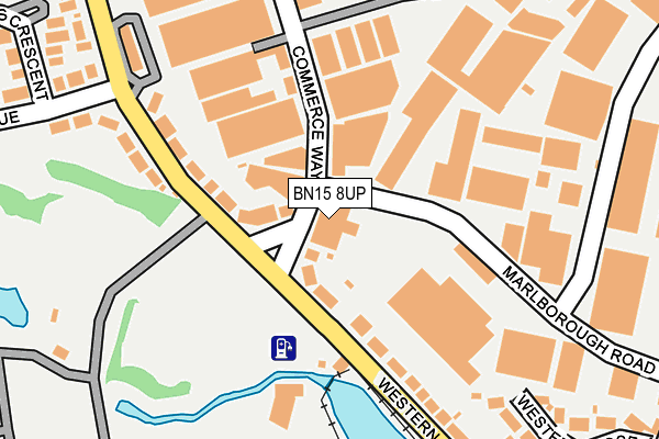 BN15 8UP map - OS OpenMap – Local (Ordnance Survey)