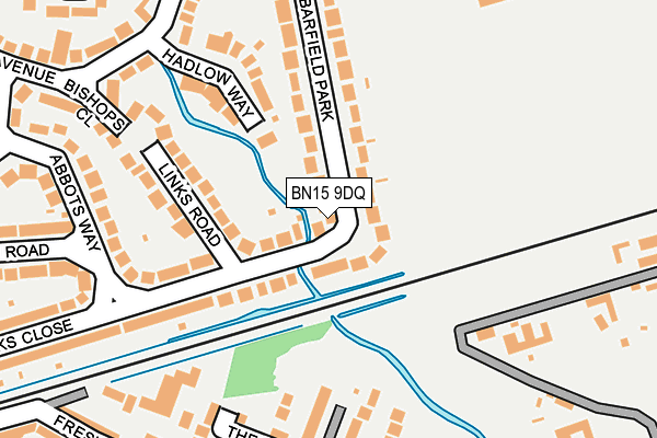 BN15 9DQ map - OS OpenMap – Local (Ordnance Survey)