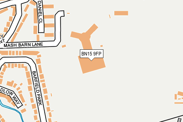 BN15 9FP map - OS OpenMap – Local (Ordnance Survey)