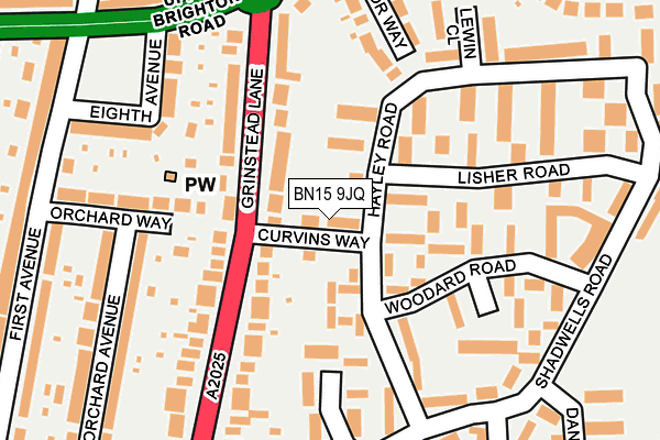 BN15 9JQ map - OS OpenMap – Local (Ordnance Survey)