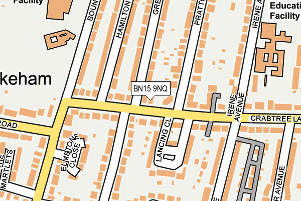 BN15 9NQ map - OS OpenMap – Local (Ordnance Survey)