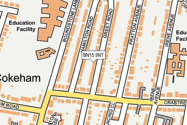 BN15 9NT map - OS OpenMap – Local (Ordnance Survey)