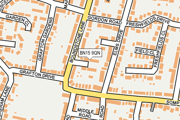 BN15 9QN map - OS OpenMap – Local (Ordnance Survey)