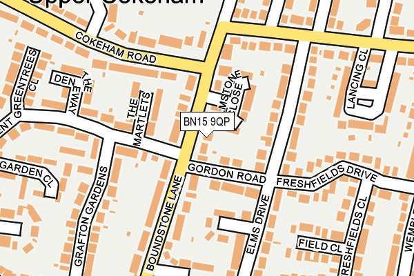 BN15 9QP map - OS OpenMap – Local (Ordnance Survey)