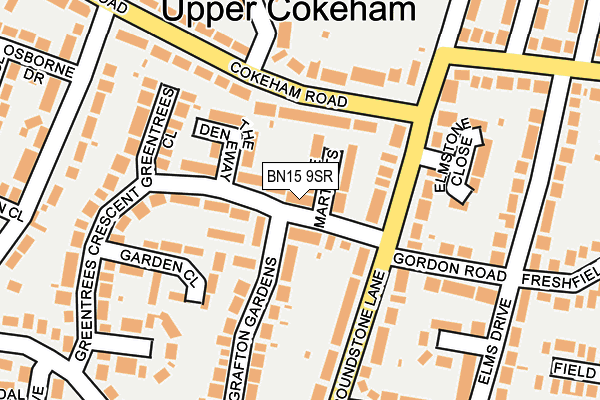 BN15 9SR map - OS OpenMap – Local (Ordnance Survey)