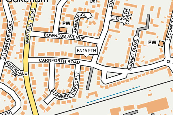BN15 9TH map - OS OpenMap – Local (Ordnance Survey)